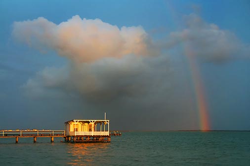 Sunset Rainbow On Powderhorn Lake 27222