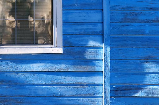 Window In Blue Wall 30542