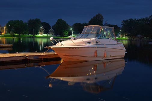Docked Boat At First Light 21224