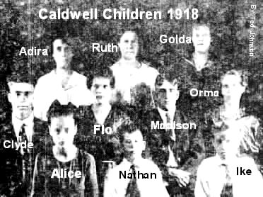 Issac & Emma Caldwell Children 1918