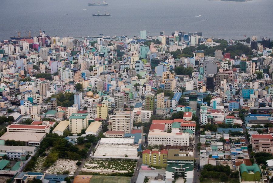 Mal, the capital of the Maldives.