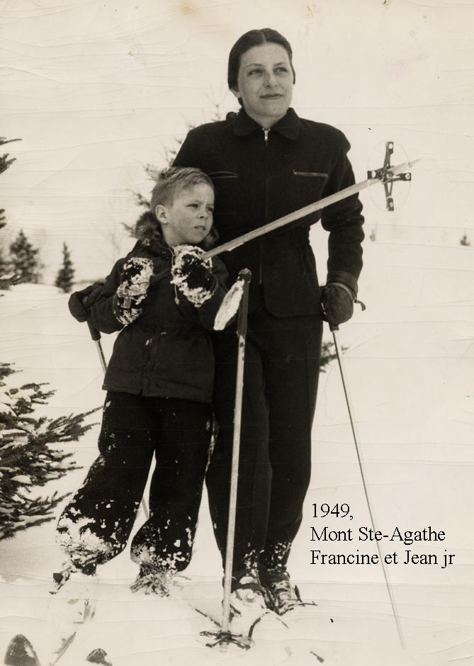 1949, Mont Ste-Agathe Francine et Jean jr.jpg