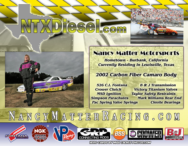 Nancy Matter 2012 Alcohol Funny Car