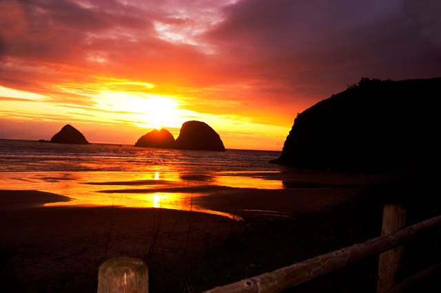 Sunset At Oceanside, Or.
