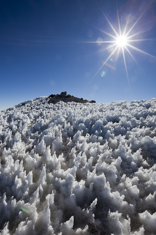 Ice formations on the west face.