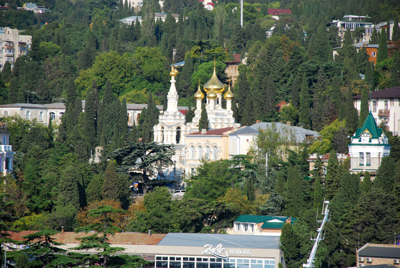 Passing a beautiful church on the hill