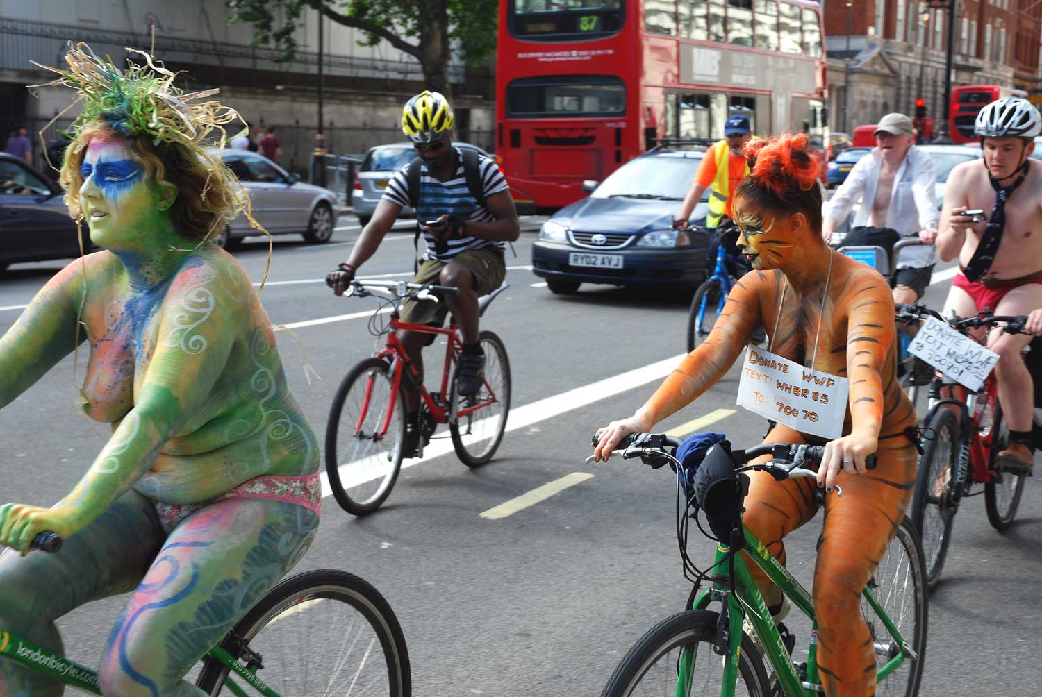  london naked bike ride 2012