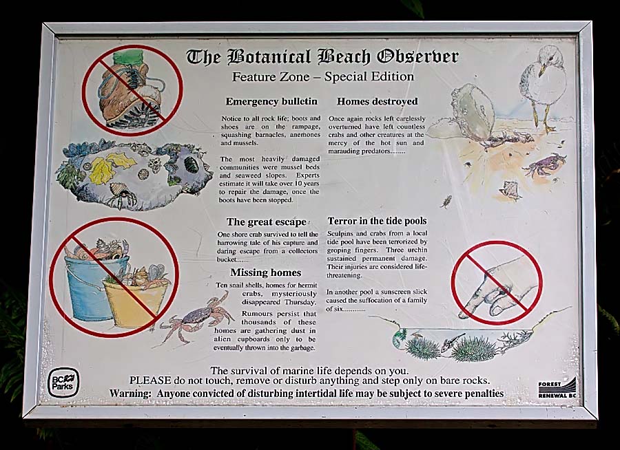 Botanical Beach Information Sign<br>(Best Viewed in Original Size)