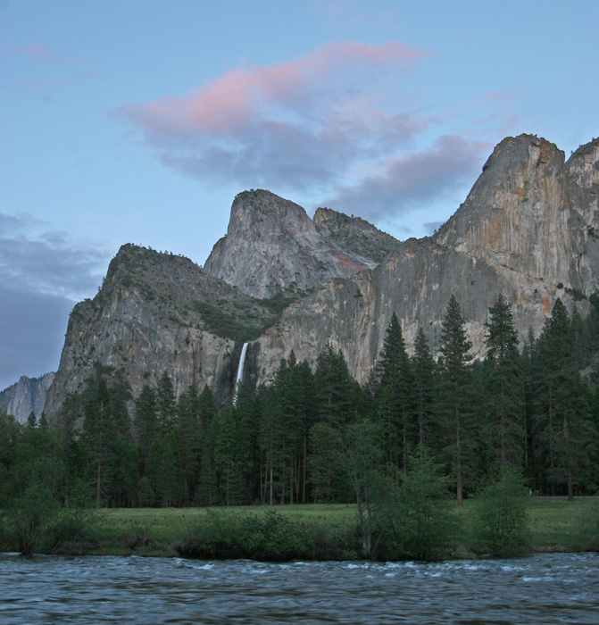 BRIDAL VEIL FALLS AT SUNSET