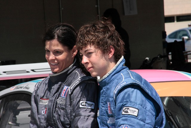 Mother and son racers