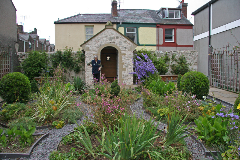 The garden at Plas Mawr