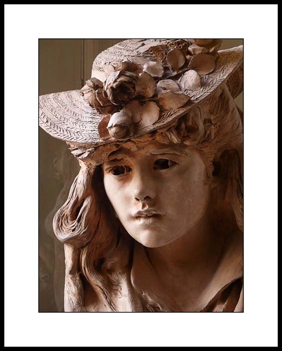 Rodin : Jeune fille au chapeau fleuri, 1865