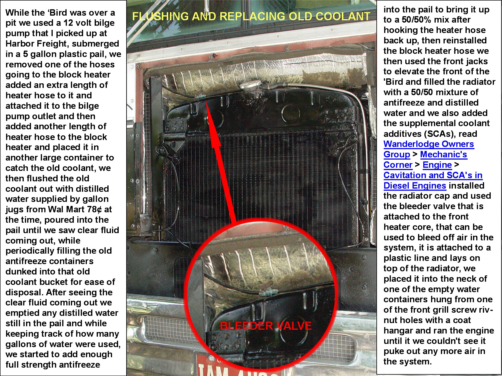 FLUSHING AND REPLACING COOLANT
