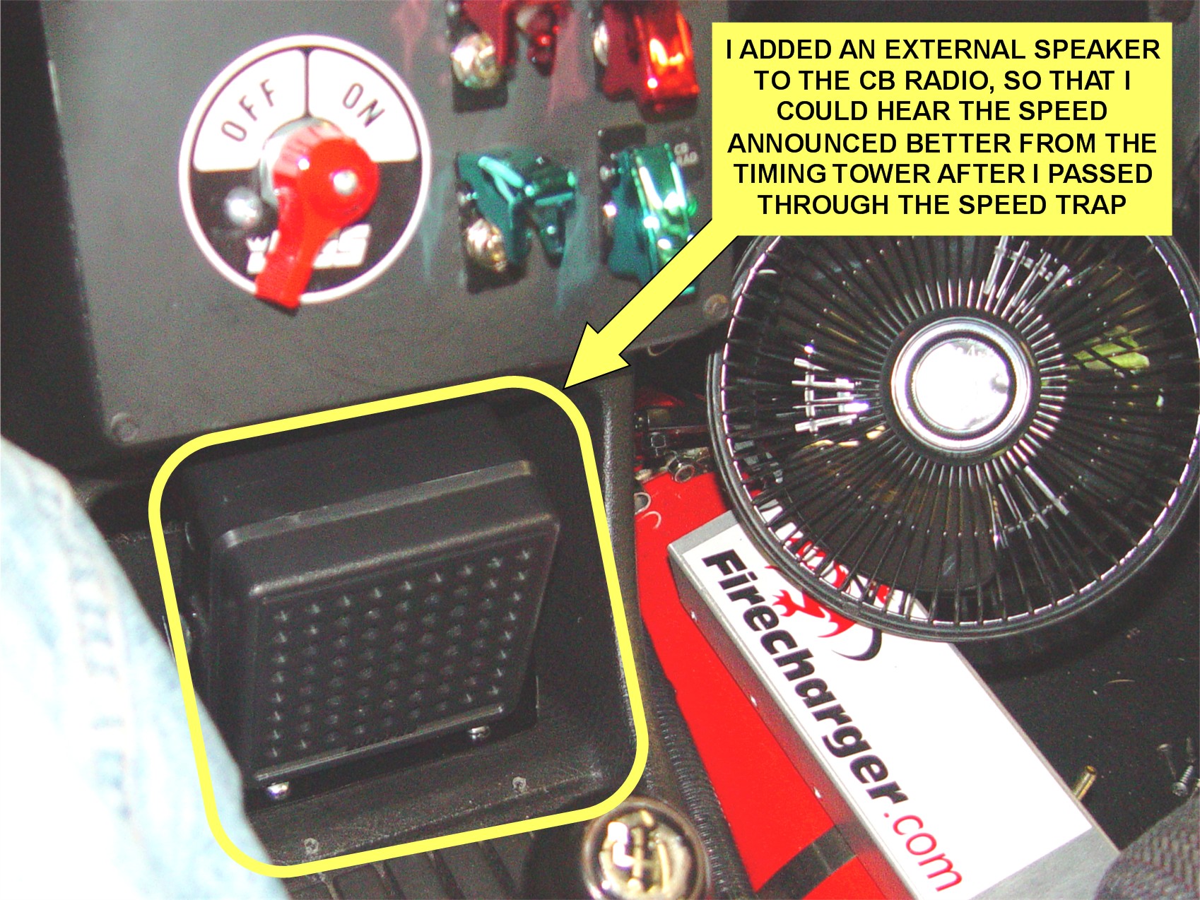 I ADDED A CB RADIO EXTERNAL SPEAKER