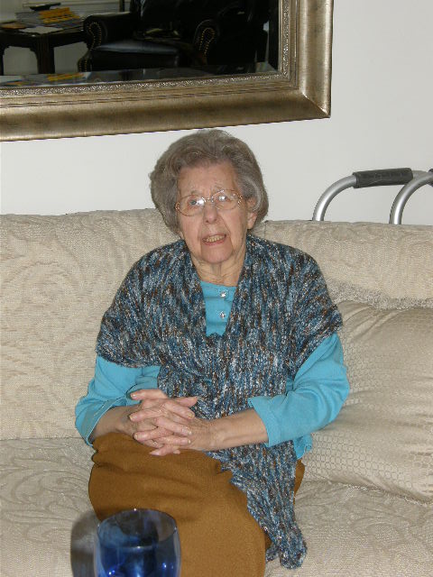 P4040080Grandma wore the new wrap that Kristin knitted for her.JPG