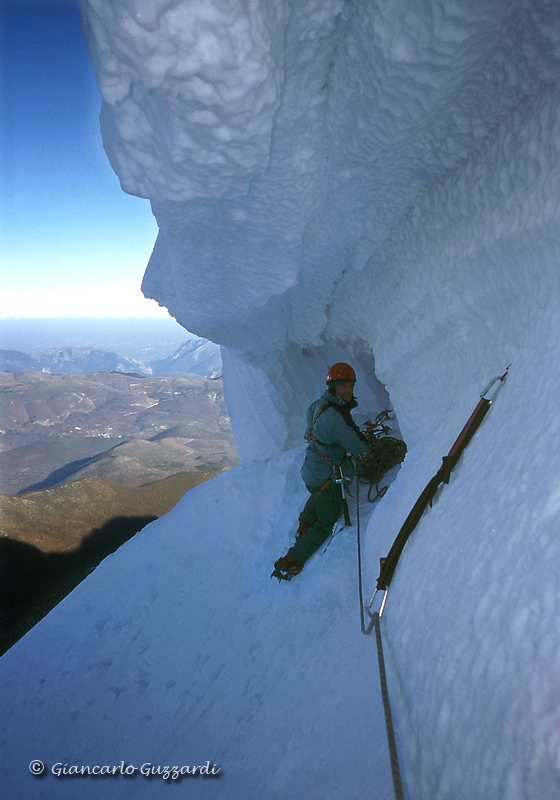 an ice cornice