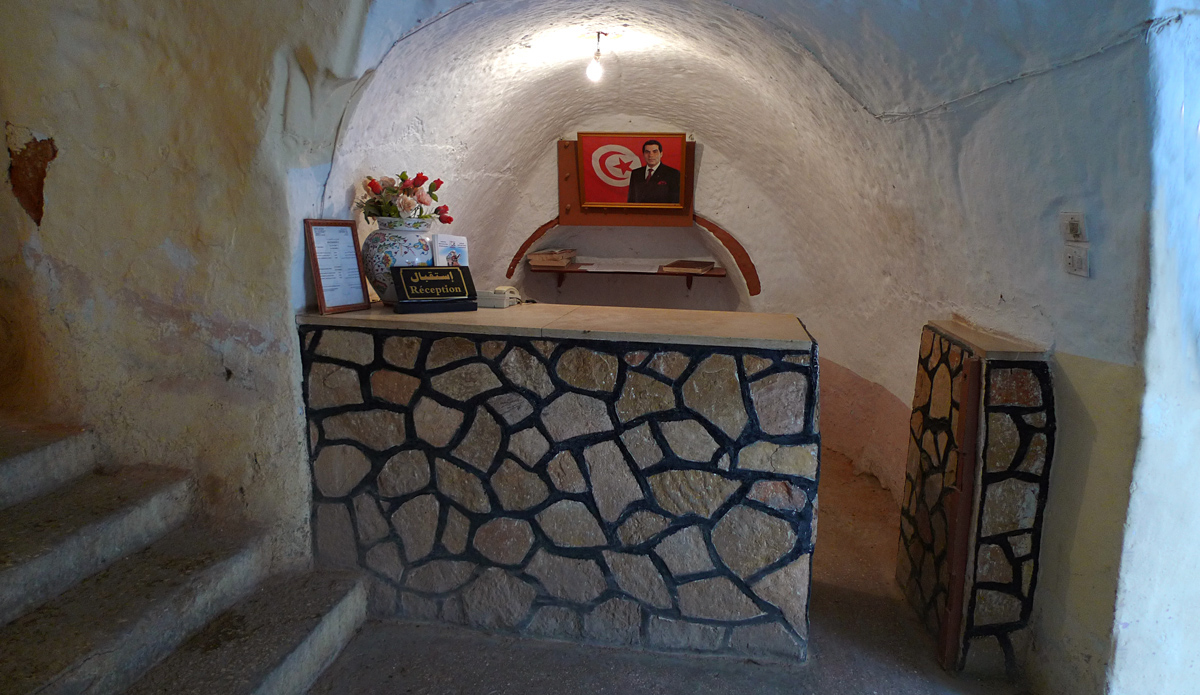 Hotel reception desk, Matmata, Tunisia, 2008