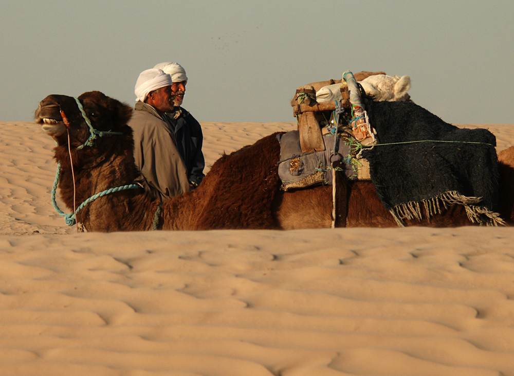 Conversation, Sahara Desert, Tunisia, 2009