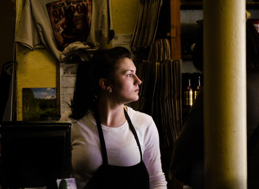 Cashier, Rock City Caf, Rock City, Arizona, 2011