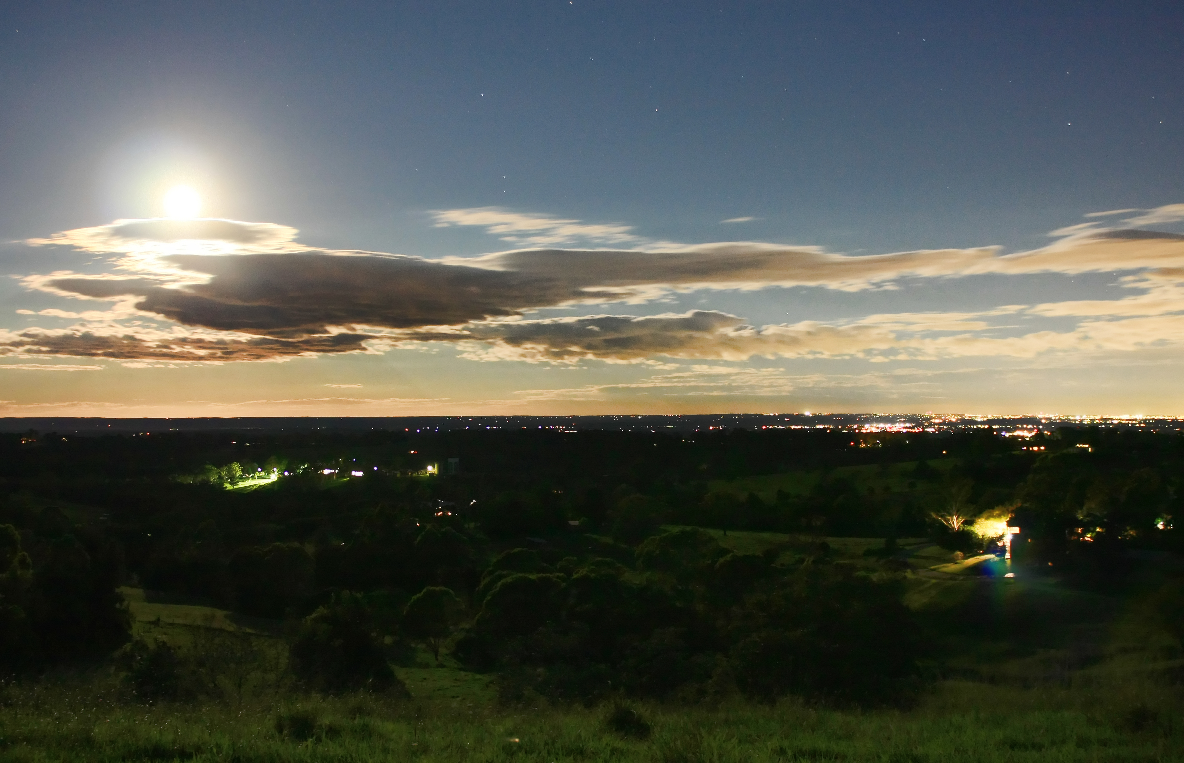 Moon over Northwest Sydney