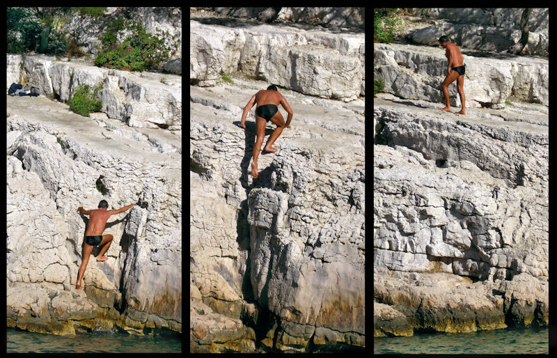 Swimmer and rock-climber....