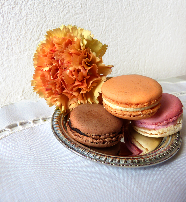 Macarons for a sophisticated carnation...
