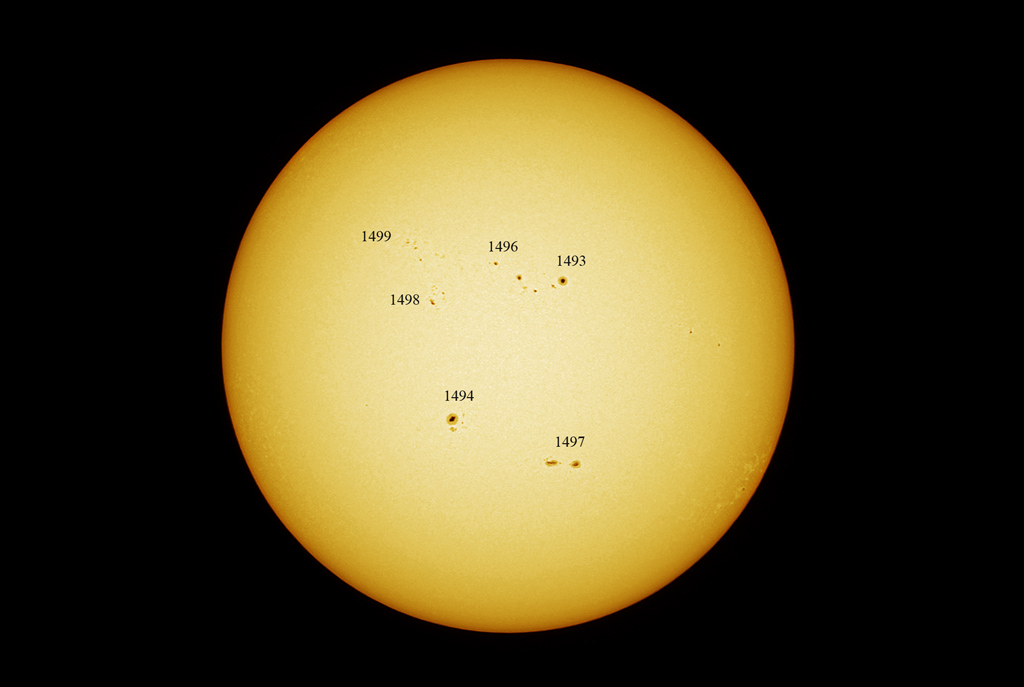 Sunspot Groups for June 5, 2012