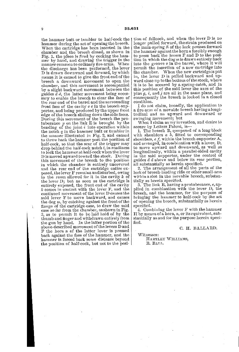 Ballard Rifle Patent Spec Pg2