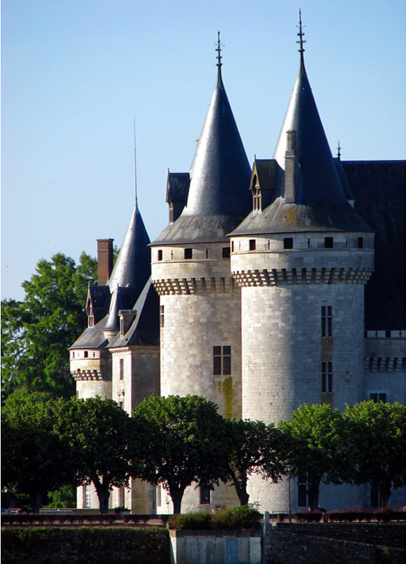 les tours depuis l'autre rive de la Loire