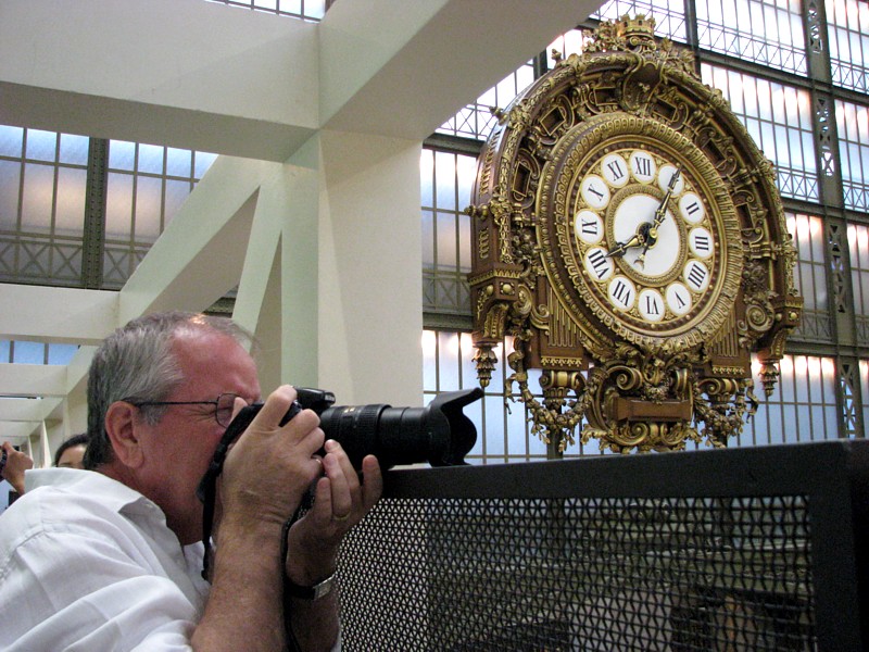 Jean-Luc Rollier et l'horloge du muse d'Orsay