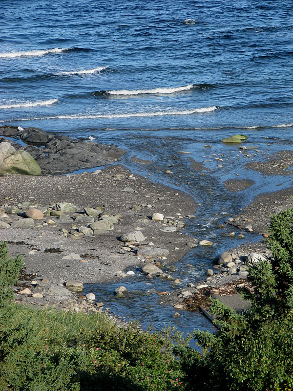 ruisseau contre vagues