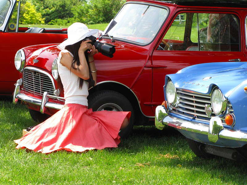 la photographe au travail