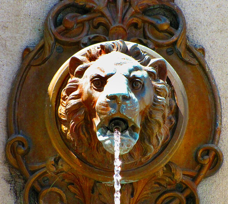La fontaine, gueule de lion