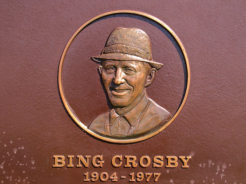 Plaque de Bing Crosby au Pebble Beach golf course