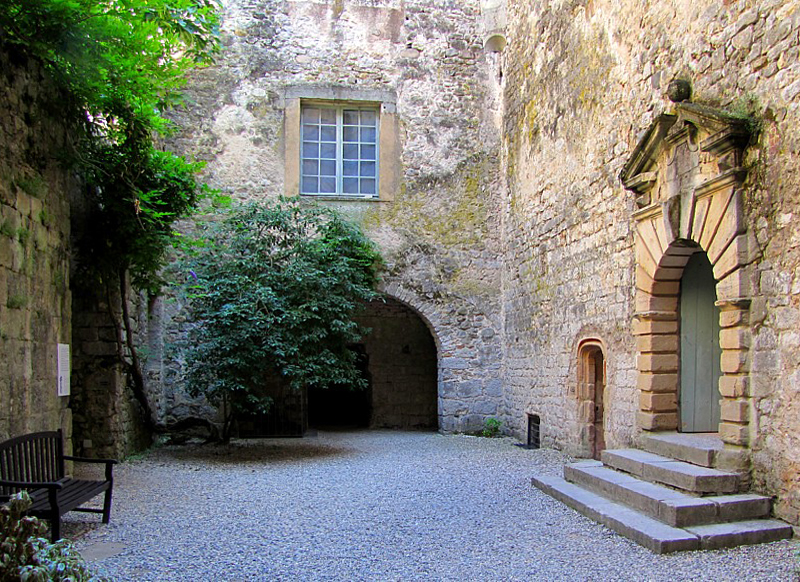 cour intrieure du chteau de Vgue