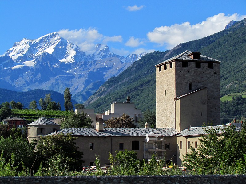 Aoste, cerne par les Alpes