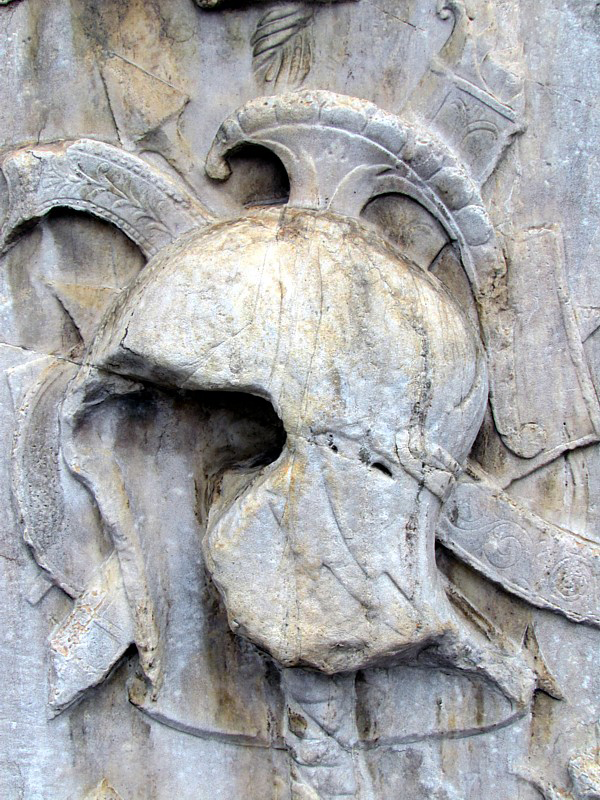 Casque sur faade