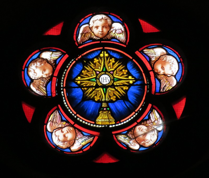 vitrail de l'église de Pérouges