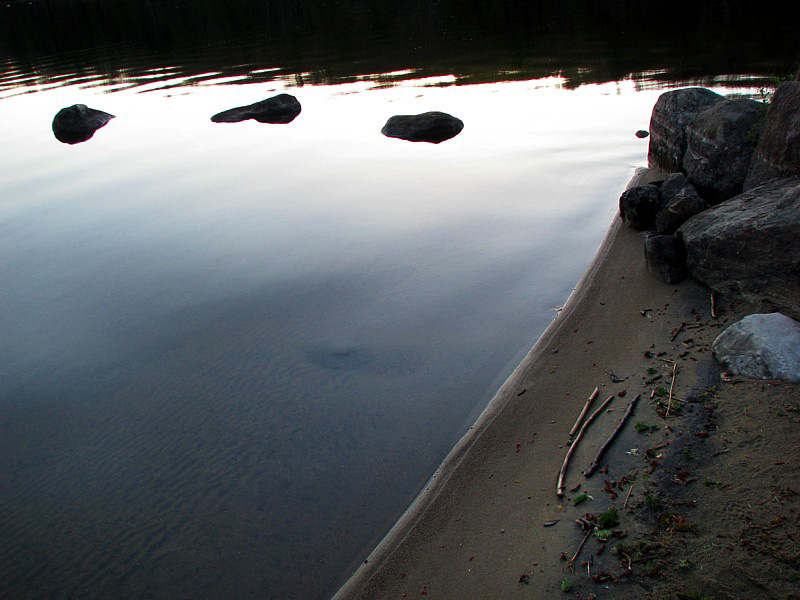 la plage au matin