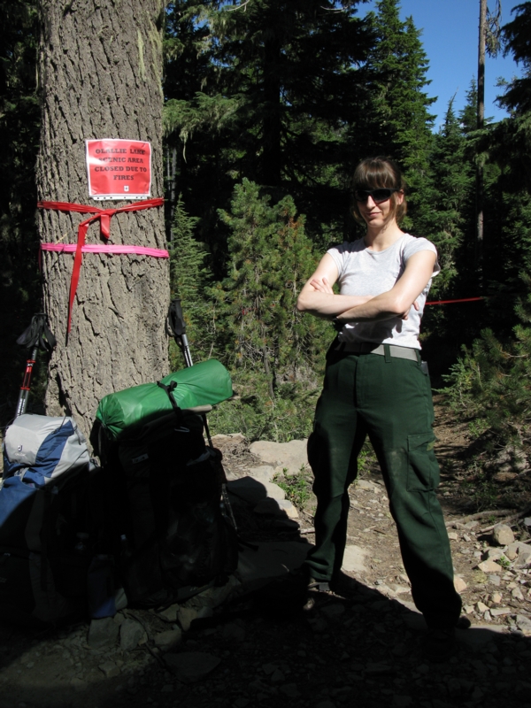 USFS Adrian enforcing the PCT fire closure!!