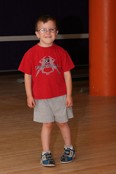 Little Ethan picked up a spare!