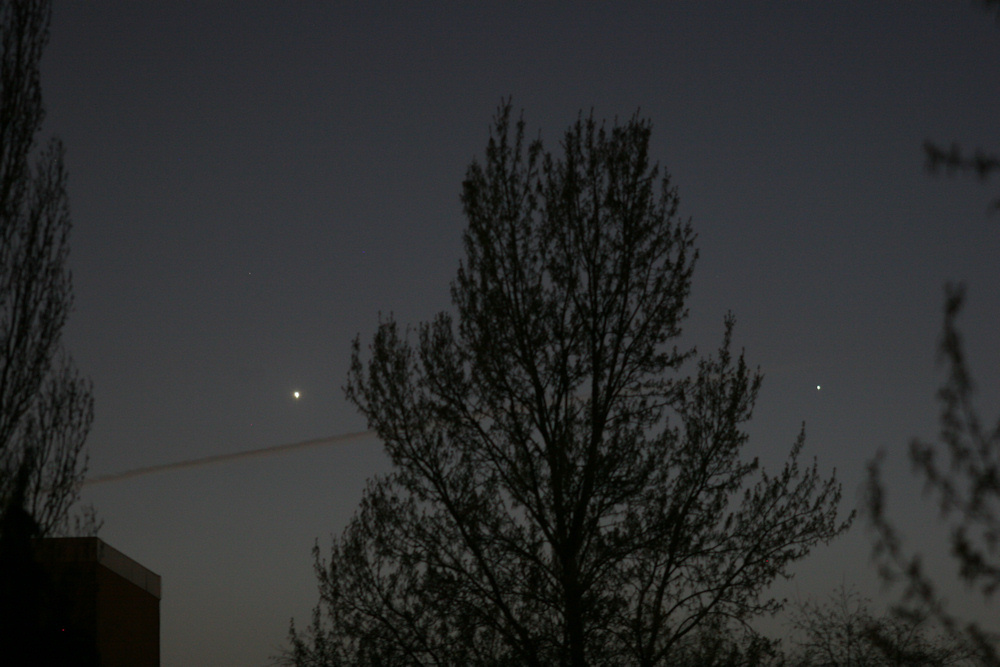 DeBilt - 8 april 2010 - Conjunction of Venus and Mercurius