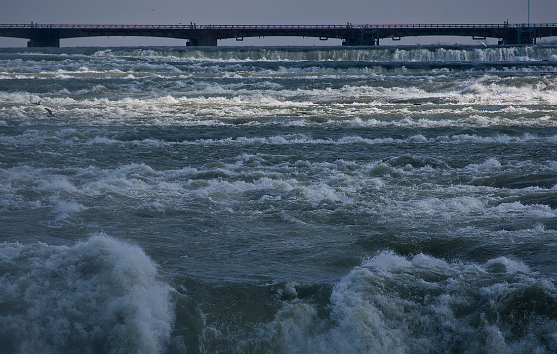 The river rushes to the brink...