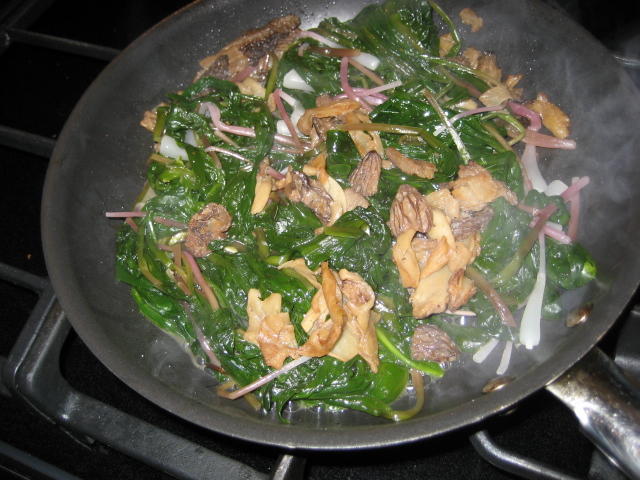 Morels and Ramps mmmmmmmmm.JPG