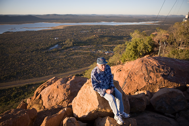 Dad on Kgale Hill