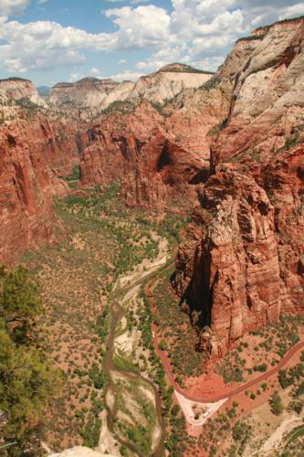 View north from Angels Landing, Zion