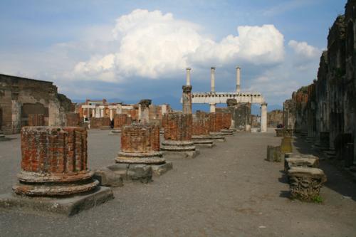 The Basilica ruins at Pompeii
