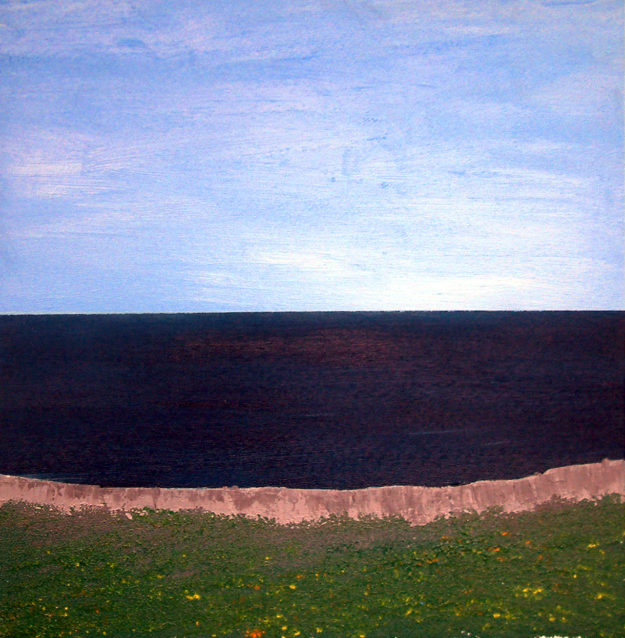 Cliff Top (acrylics on canvas, 30 x 30)