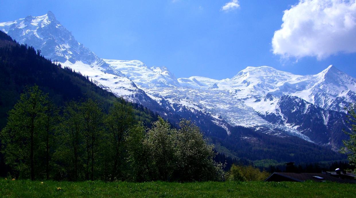 la vue de chamonix