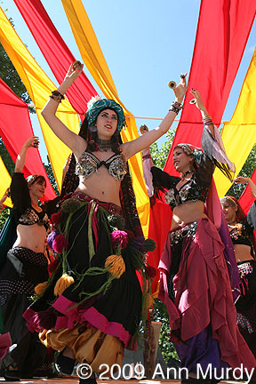 Belly dancers onstage